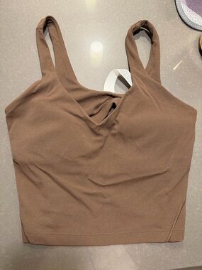 lululemon athletica Brown Cropped Tank with Wide Straps